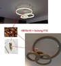 Đèn thả 212K, (KTD) 1 vòng, màu trắng tán quang 1 mặt, ánh sáng 3 chế độ, DKTX, KT(mm): 400
